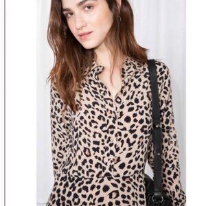 & Other Stories leopard print shirt dress EUR 38 US 8